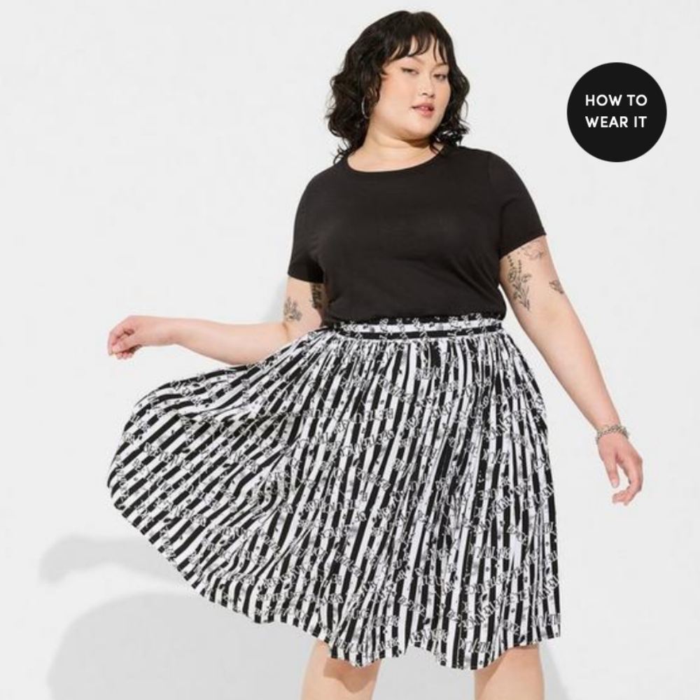 Torrid Beetljuice Midi Skirt